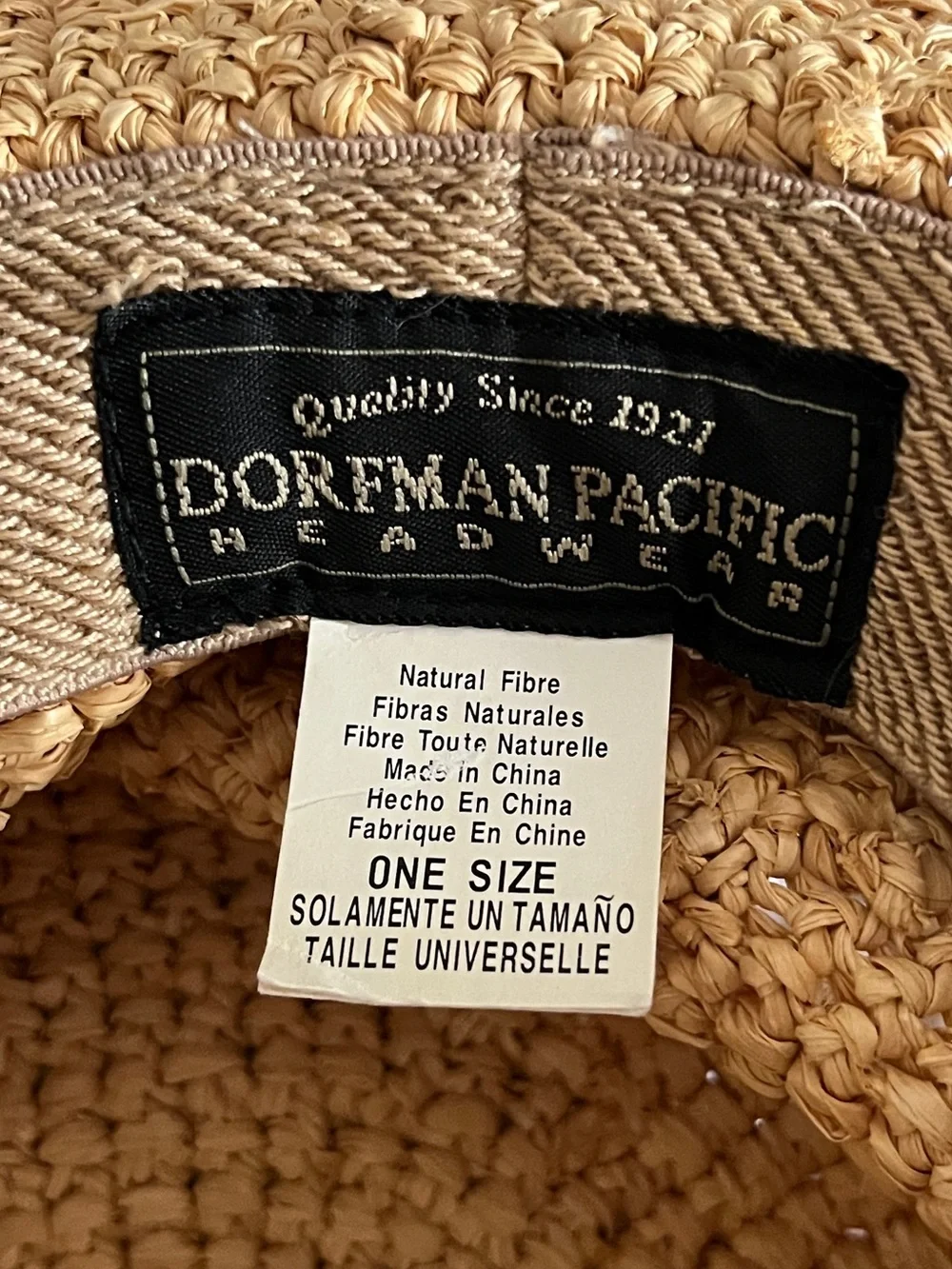 🌞 Dorfman Pacific Natural Fibre Raffia-Style Hat | Coastal + Cottagecore